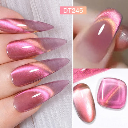 7ml Aurora Cat Magnetic Gel Nail Polish Blue Nails Sparkling Glitter Semi-Permanent Nail Art Soak Off UV Gel Varnish Manicure