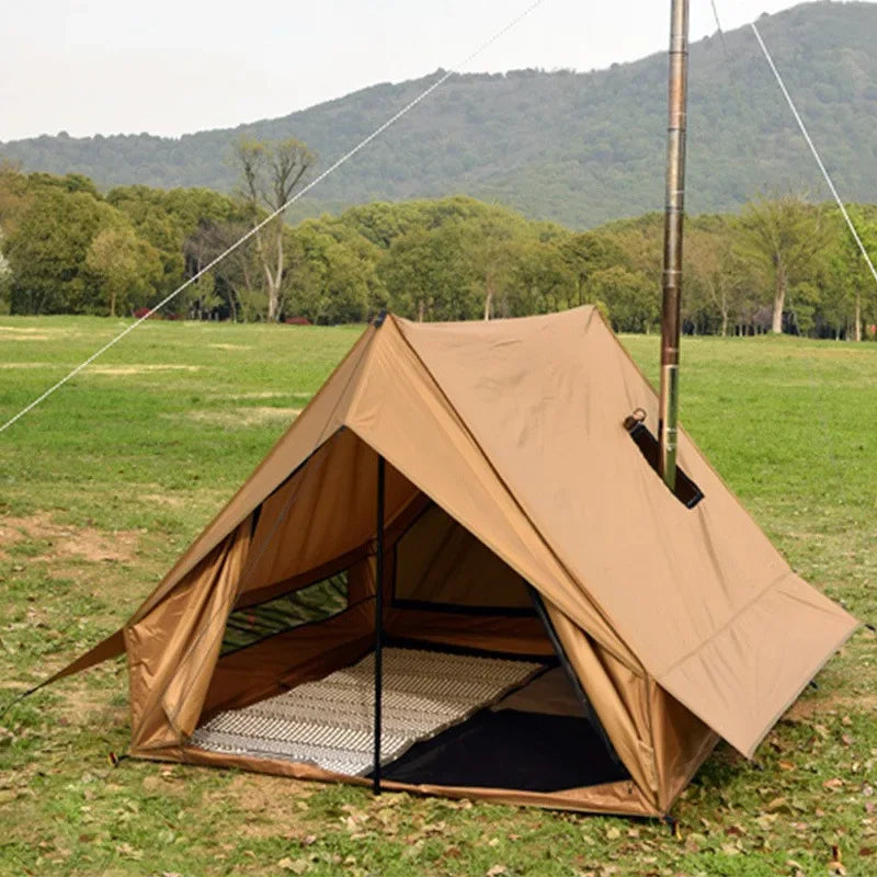 Outdoor Camping Beach Tent Small Cabin Style Lightweight 2-Person BC Tent with Chimney Vent Waterproof