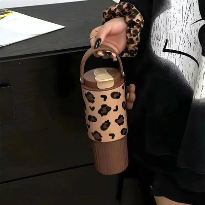 Cute Tumbler 750ML Water Bottle 316 Stainless Steel Vacuum Thermos Bottle Insulated Portable Thermos Cup Gift For Woman Girl