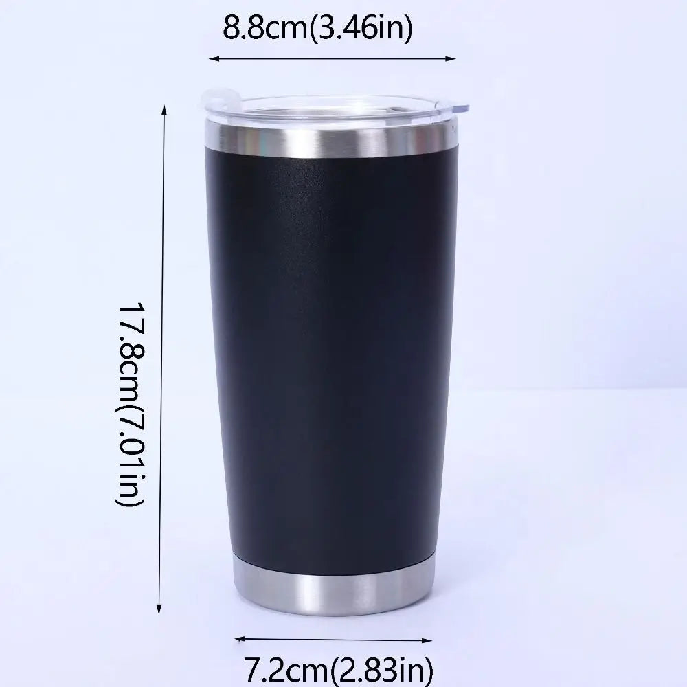 20oz Capacity Travel Insulated Tumbler Double-Walled Vacuum Insulated Vehicle Mounted Water Bottle with Lid BPA Free