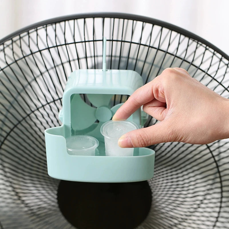 1Set Hanging Fan Cooling Tool With 4 Ice Cup Quick Cooling Fan Cooling Accessories Portable Add Ice Cubes Fan Tool Set Home