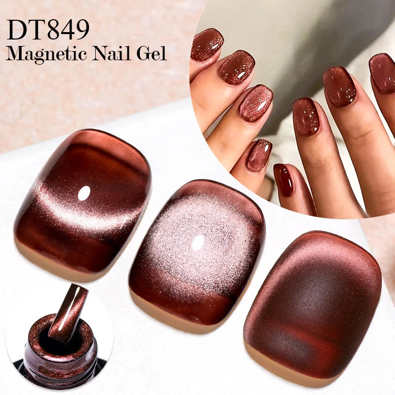 7ml Aurora Cat Magnetic Gel Nail Polish Blue Nails Sparkling Glitter Semi-Permanent Nail Art Soak Off UV Gel Varnish Manicure