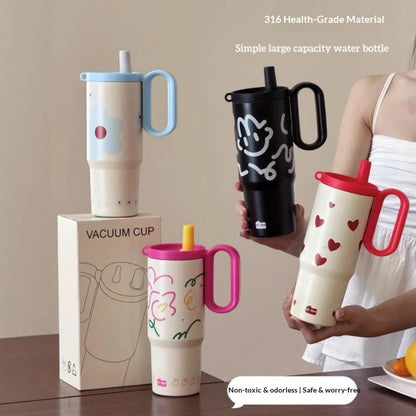 316 Stainless Steel Tumbler Large Capacity Thermal Bottle Double Vacuum Flasks Keep Cold Thermos Cup DIY Gift Mug Coffee Cup