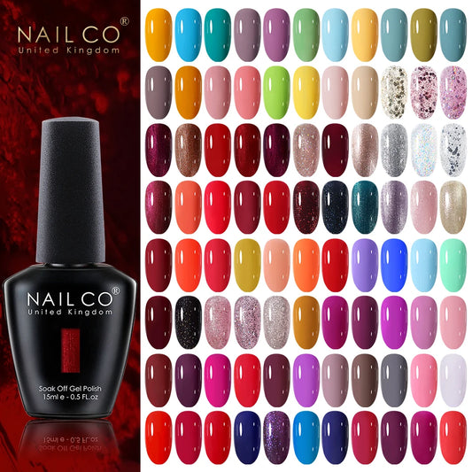 NAILCO 15ml Red Brown Color Series Gel Varnish LED Nails Art Manicure Coffee UV Gel Nail Polish Summer DIY Gellak Design Lacquer