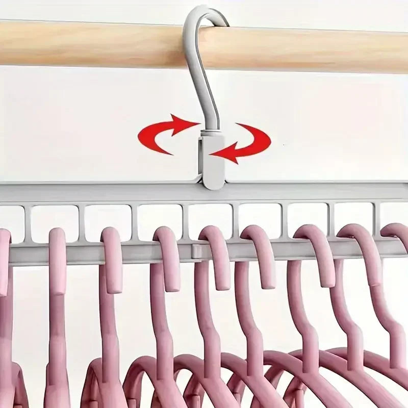 1/5pcs - 9-hole Clothes hanger Space Saving Hanger multi-function folding magic hangers drying Racks Scarf clothes Storage