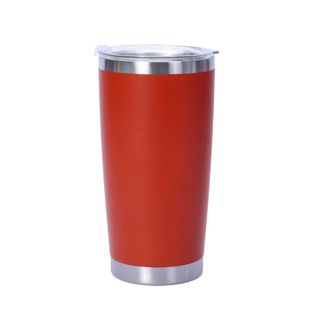 20oz Capacity Travel Insulated Tumbler Double-Walled Vacuum Insulated Vehicle Mounted Water Bottle with Lid BPA Free