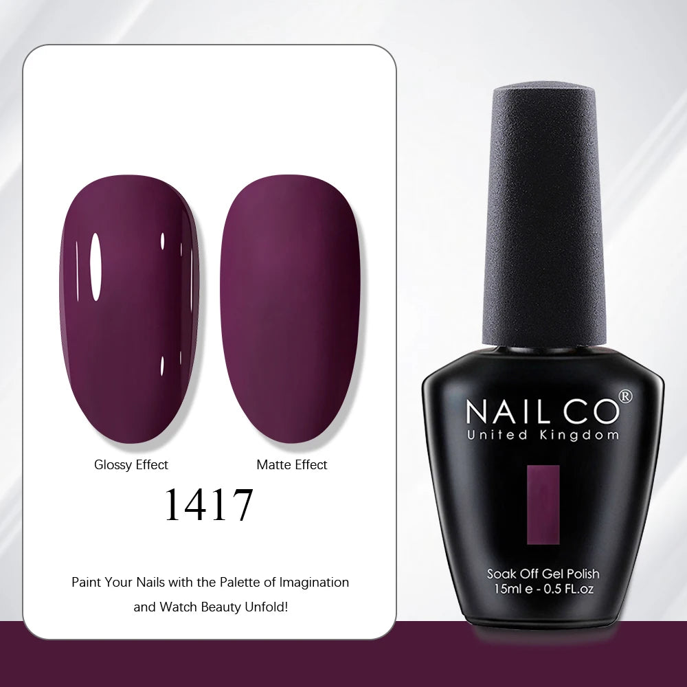 NAILCO 15ml Red Brown Color Series Gel Varnish LED Nails Art Manicure Coffee UV Gel Nail Polish Summer DIY Gellak Design Lacquer