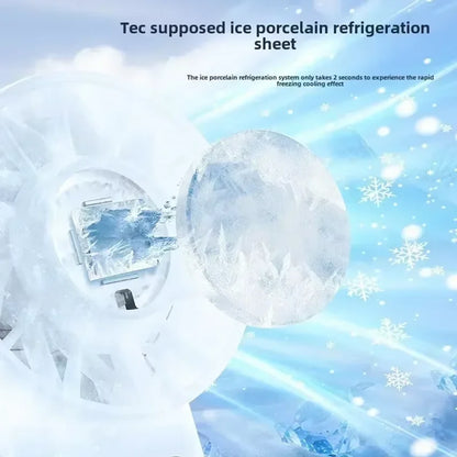 TINSOL Ice-cooling high-speed handheld fan portable mini fan, suitable for travel, camping, and outdoors