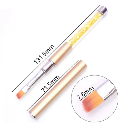 1PC Nails Art Brush Lines Stripe Flower Painting Drawing Pen Acrylic UV Gel Extension Grid Brush 3D Design Drawing Manicure Tool