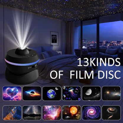 Galaxy Star Projector Lights with Clear Night Light Rotary Space Ball Planetarium Projector Lights for Kids Gift Ceiling Room