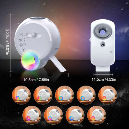 Galaxy Projector for Bedroom 4K HD Image Planetarium Projector 13-in-1 Kids Night Light Projector 360° Rotation (White)