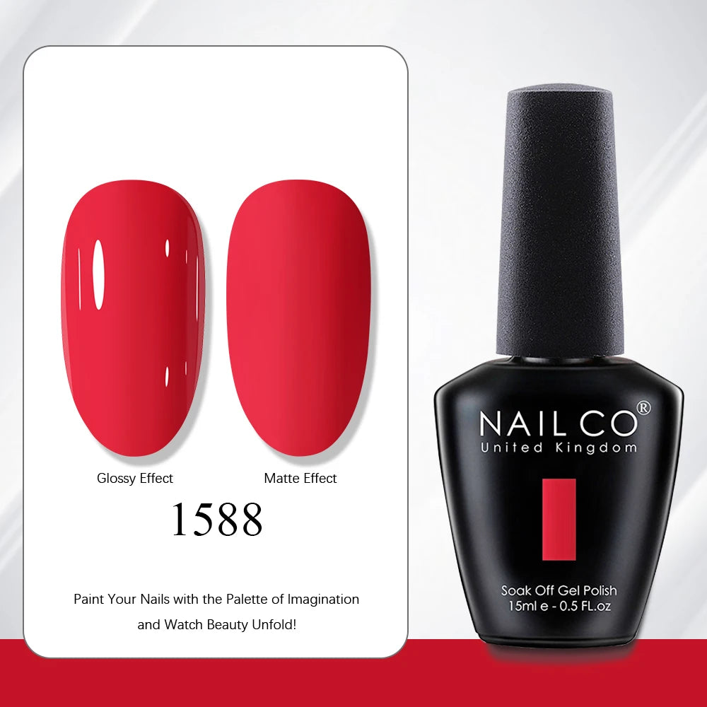 NAILCO 15ml Red Brown Color Series Gel Varnish LED Nails Art Manicure Coffee UV Gel Nail Polish Summer DIY Gellak Design Lacquer