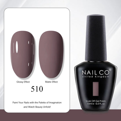 NAILCO 15ml Red Brown Color Series Gel Varnish LED Nails Art Manicure Coffee UV Gel Nail Polish Summer DIY Gellak Design Lacquer