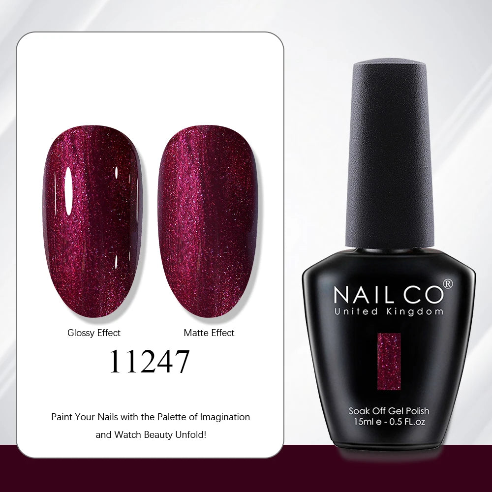 NAILCO 15ml Red Brown Color Series Gel Varnish LED Nails Art Manicure Coffee UV Gel Nail Polish Summer DIY Gellak Design Lacquer
