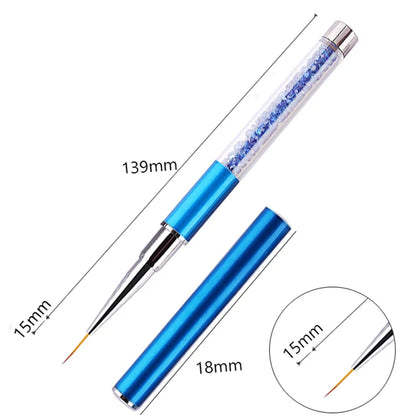 1PC Nails Art Brush Lines Stripe Flower Painting Drawing Pen Acrylic UV Gel Extension Grid Brush 3D Design Drawing Manicure Tool
