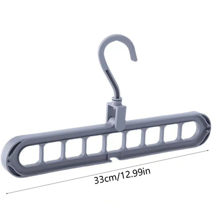 3pcs, Plastic 9-Hole Foldable Hangers, Heavy Duty Space Saving Clothes Organizer Hangers, For Room, Closet, Wardrobe, Home & Dor