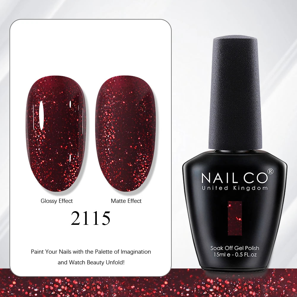 NAILCO 15ml Red Brown Color Series Gel Varnish LED Nails Art Manicure Coffee UV Gel Nail Polish Summer DIY Gellak Design Lacquer