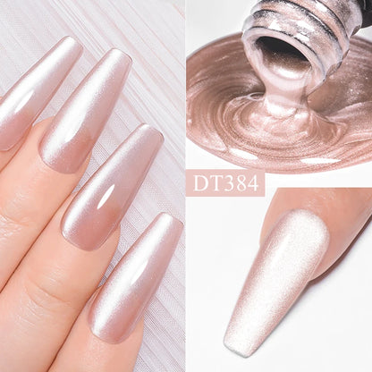 7ml Aurora Cat Magnetic Gel Nail Polish Blue Nails Sparkling Glitter Semi-Permanent Nail Art Soak Off UV Gel Varnish Manicure