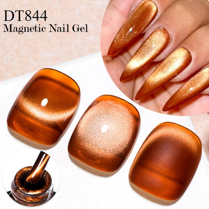 7ml Aurora Cat Magnetic Gel Nail Polish Blue Nails Sparkling Glitter Semi-Permanent Nail Art Soak Off UV Gel Varnish Manicure