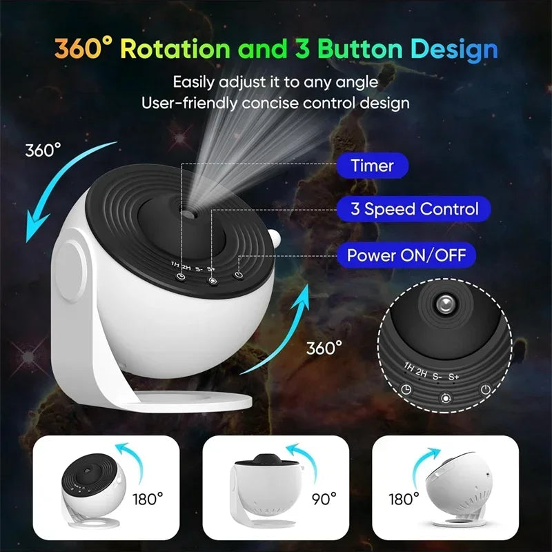 Planetarium Projector for Bedroom 13 in 1 Star Projector Galaxy Light， Ceiling Night Light Milky Way Mood Lighting with Timer