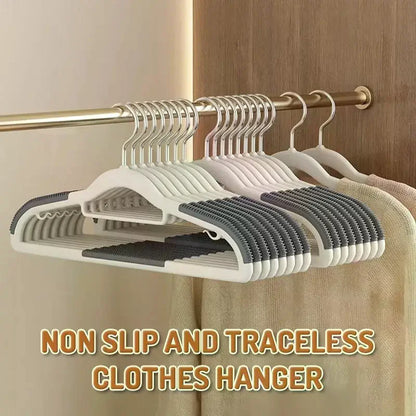10 Piece Set Of Heavy-Duty Dry And Wet Hangers With Anti Slip Pads Saving Space