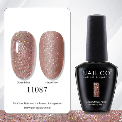 NAILCO 15ml Red Brown Color Series Gel Varnish LED Nails Art Manicure Coffee UV Gel Nail Polish Summer DIY Gellak Design Lacquer