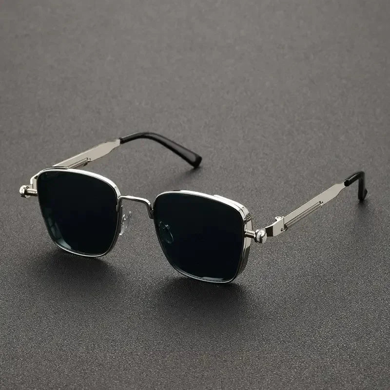 Fashion Sunglasses Men Women High End Driving Special Sun Glasses  Anti UV High Quality Metal Punk Trends Eyewear