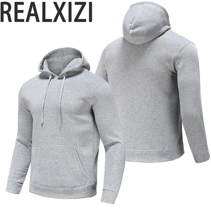 Solid Color Fleece Hoodies Men Women Long Sleeve Sweaters Loose Casual Hoodie Round Neck Sweatshirts Bottom Shirts Pullovers